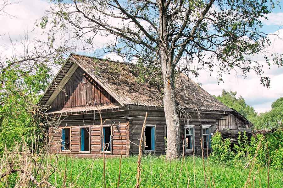  В Кобринском районе продаются два пустующих бесхозяйных жилых дома за одну базовую